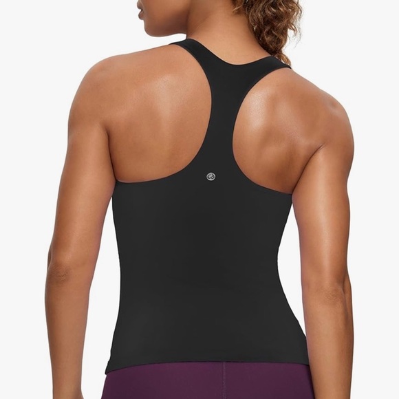 CRZ YOGA Butterllux Women’s Workout Tank Top - Black, Pink, Light Gray - Picture 5 of 6